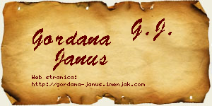 Gordana Janus vizit kartica